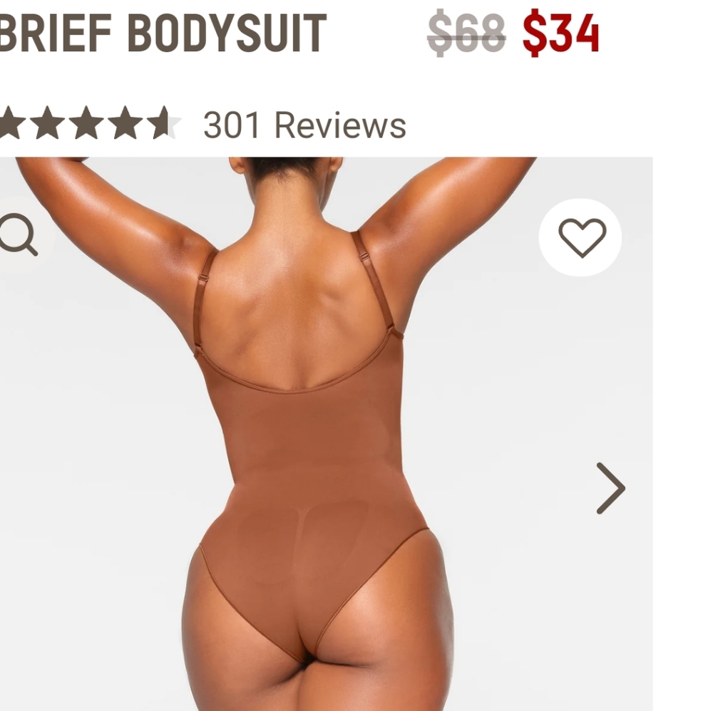 Skims New Seamless Sculpt Brief Bodysuit/Broze/M - Picture 4 of 6